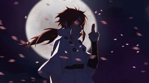 Otsutsuki Indra | Naruto | Moon | Petals | Sharingan