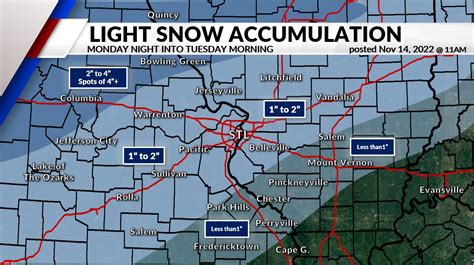 Forecast: When and where St. Louis snow should fall | 101.5FM/101.7FM ...