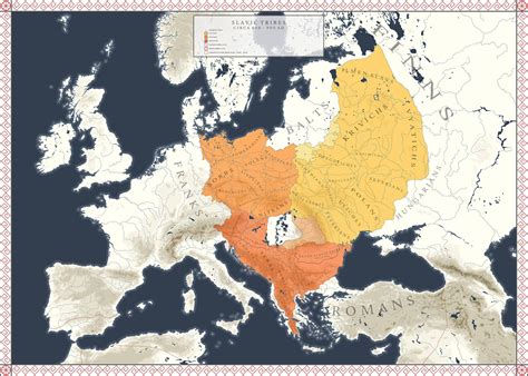 Slavic Tribes [600-900 AD] : europe