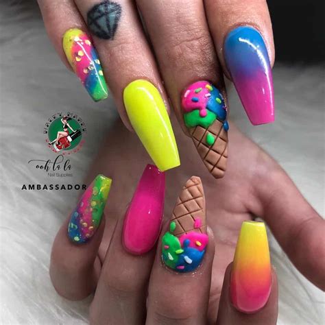 22 Ice Cream Nail Art Ideas You’ll Want To Try! - Sortra