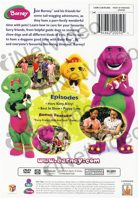 Barney - Furry Friends on DVD Movie