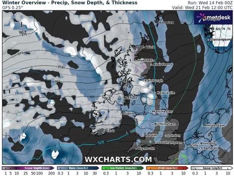 Met Eireann in major snow update as maps show all of Ireland blanketed amid brutal subzero blast ...