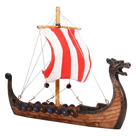 Buy Haokaini Traditional Chinese Dragon Head Pirate Sailboat Resin ...