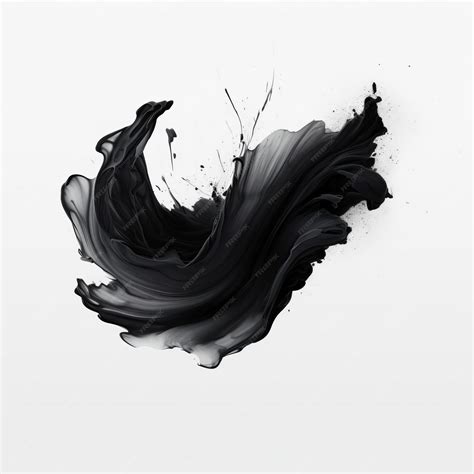 Premium AI Image | Abstract Black Photoshop Brush on Plain White Background