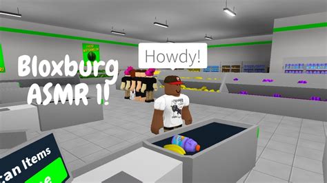 ROBLOX BLOXBURG ASMR!! WORKING AS A CASHIER! #1 - YouTube