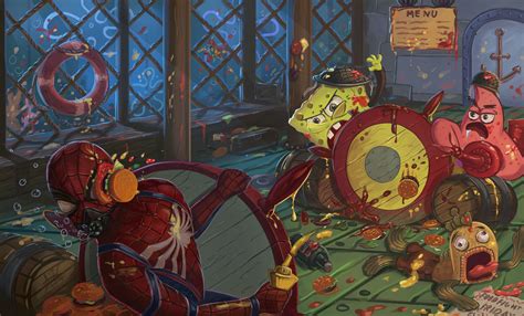 Spongebob Vs. Spiderman by TMiracle on DeviantArt