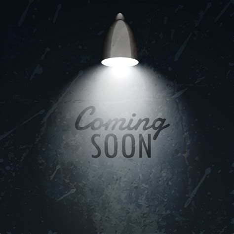 Dark wall with lamp and coming soon text Vector | Free Download