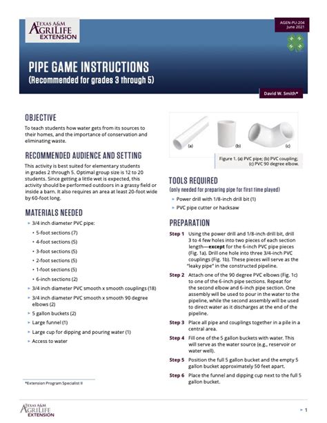 Pipe Game Instructions | Publications | AgriLife Learn