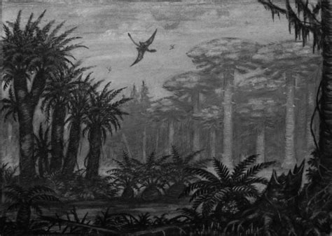 A sketch of the Jurassic landscape. by ABelov2014 on DeviantArt