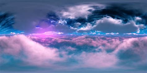 The Sky with Clouds Panorama HDRI . Equidistant Projection Stock ...