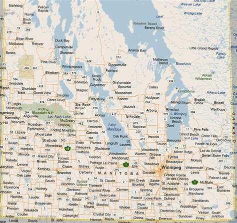 Manitoba Map (South) - Listings Canada