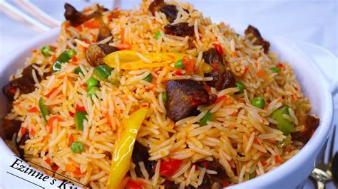 How to make ASUN fried Rice/ Goat meat fried rice Recipe - YouTube