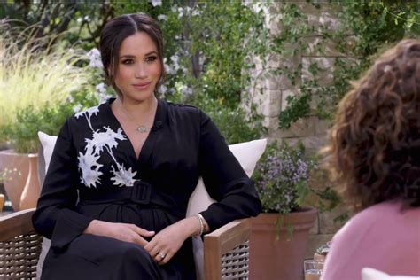 Meghan Markle dazzles in Armani dress for Oprah interview