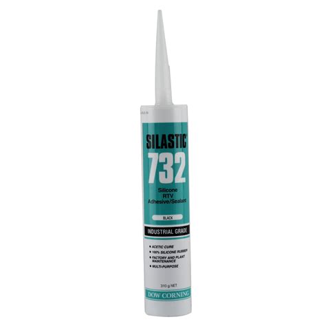 DOW CORNING 732 BLACK RTV GASKET SILASTIC SEALANT MULTI PURPOSE 310g ...