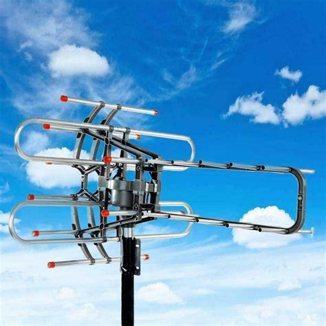 990 Mile HDTV Outdoor Amplified TV Antenna Digital HD 1080P 360 Rotor ...