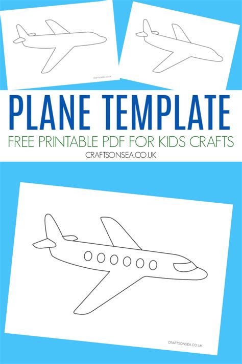 Airplane Template: Free Printable PDF - Crafts on Sea