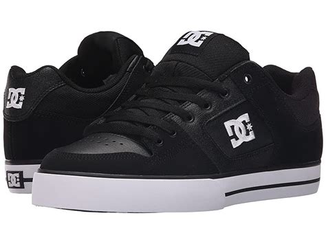 DC Pure (Black/Black/White) Men's Skate Shoes. Soft and resilient ...