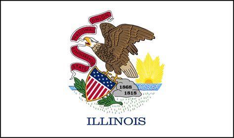 FREE Printable Illinois State Flag & color book pages | 8½ x 11