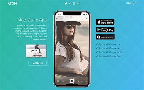 Mobile Template Bootstrap 4 – pulp