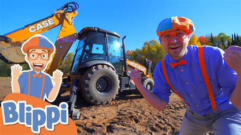 Blippi Learns About Diggers & Construction Vehicles! | Educational ...