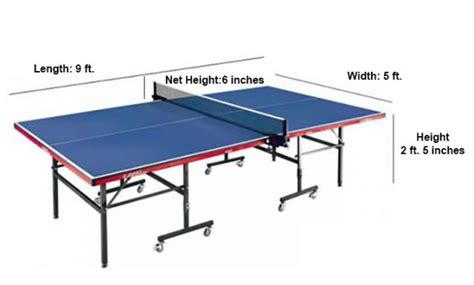 Different Table Tennis Table Dimensions - Sports Websites