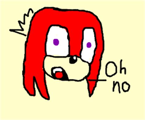 Knuckles "oh no" - Drawception