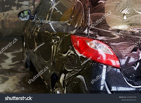 Car Wash Black Foam Bubbles Stock Photo 2210241079 | Shutterstock