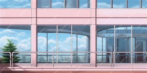 Premium AI Image | Anime scene of a building with a balcony and a ...