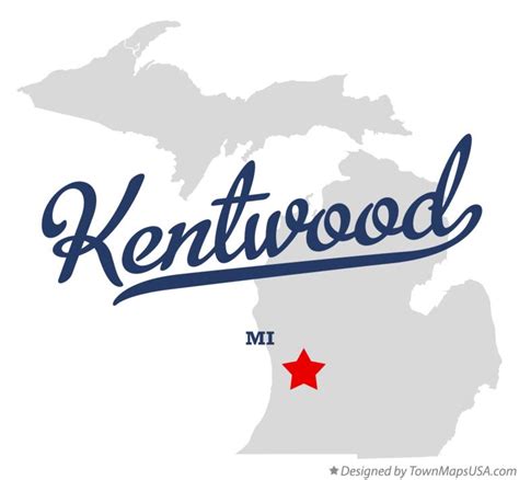 Map of Kentwood, MI, Michigan