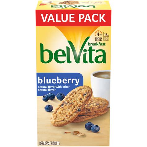 belVita Blueberry Breakfast Biscuits, 12 Packs (4 Biscuits Per Pack ...