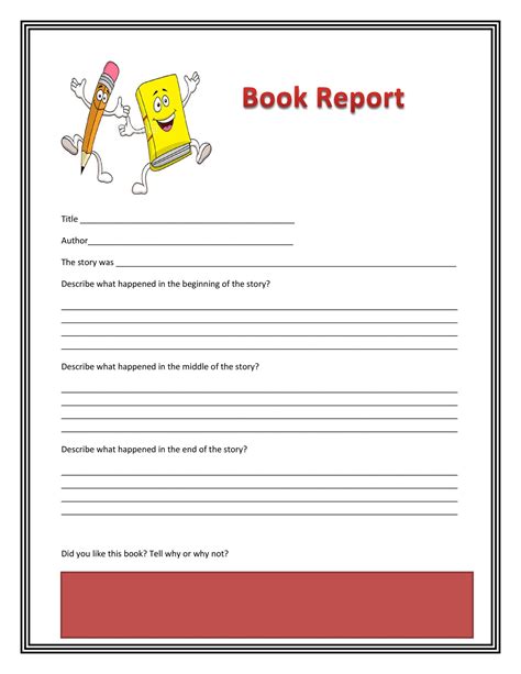 30 Book Report Templates & Reading Worksheets