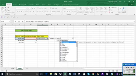 Add years to date in Excel - YouTube