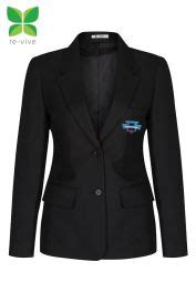 Black girls blazer badged with Horbury Academy logo