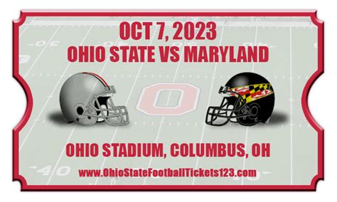 Ohio State Buckeyes vs Maryland Terrapins Football Tickets | 10/07/23