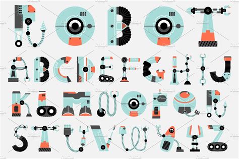 ROBOT font collection | Technology Illustrations ~ Creative Market