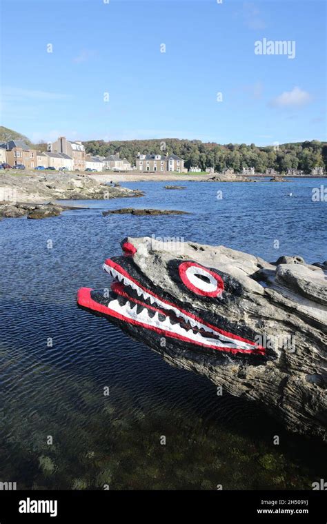 Millport, Isle of Cumbrae, North Ayrshire, Scotland, UK. The rock formation or mimetolith known ...