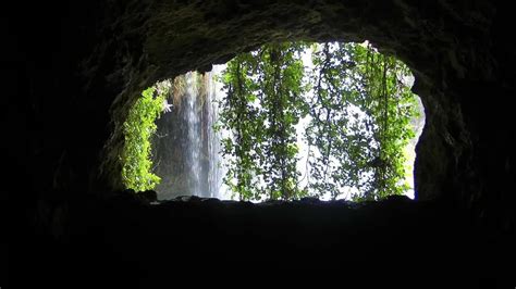 Waterfall View From Inside Cave Stock Video - YouTube