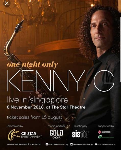 Kenny G Live in Singapore Concert Tickets, Tickets & Vouchers, Event ...