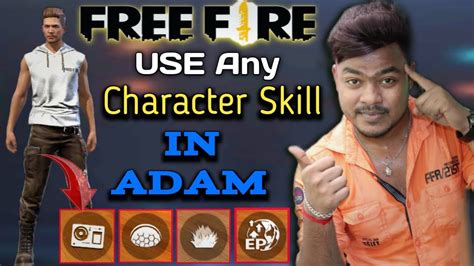 How To Use any Character Ability In Adam | free fire mein adam character ka ability kaise lagaen ...