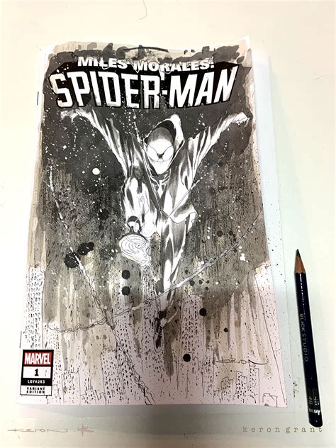 SPIDERMAN MILES MORALES SKETCH COVER (SOLD) – Keron Grant