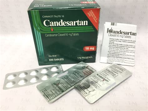 Candesartan Cilexetil and Hydrochlorothiazide Tablets 16mg/12.5mg Taj Pharma - Taj Generics ...