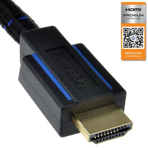 kenable Premium CERTIFIED UHD 4K HDR HDMI 2.0b Braided Cable Black 3m