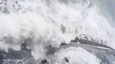 Tsunami shock in Busan, South Korea October 5 - YouTube