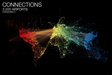 air traffic network map - Visual Capitalist