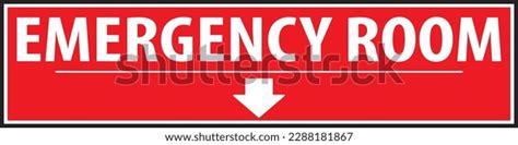 Emergency Room Direction Sign Vector Eps Stock Vector (Royalty Free ...