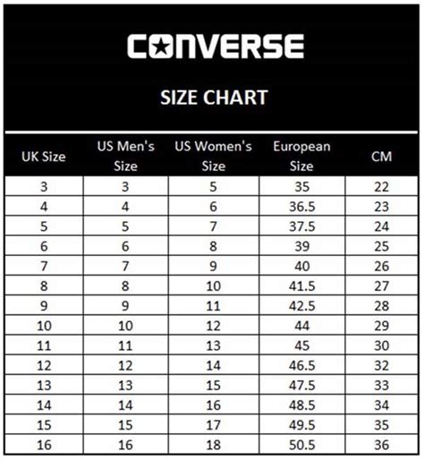 converse baby size chart - Vieni e passeggia