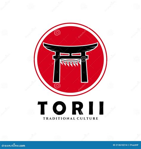 Torii Logo Japanese Culture Symbol Vector Illustration Design, Tori Logo Design Stock Vector ...