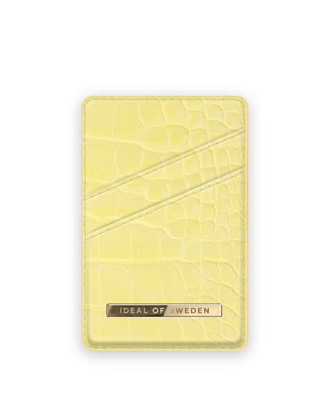 Atelier Magnetic Card Holder Lemon Croco | IDEAL OF SWEDEN