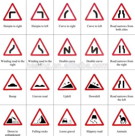 Road Signs With Names And Meanings - Image to u