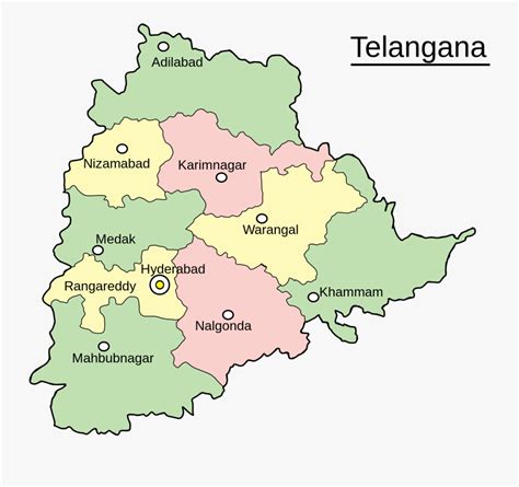 Thumb Image - Telangana Map 10 Districts , Free Transparent Clipart - ClipartKey